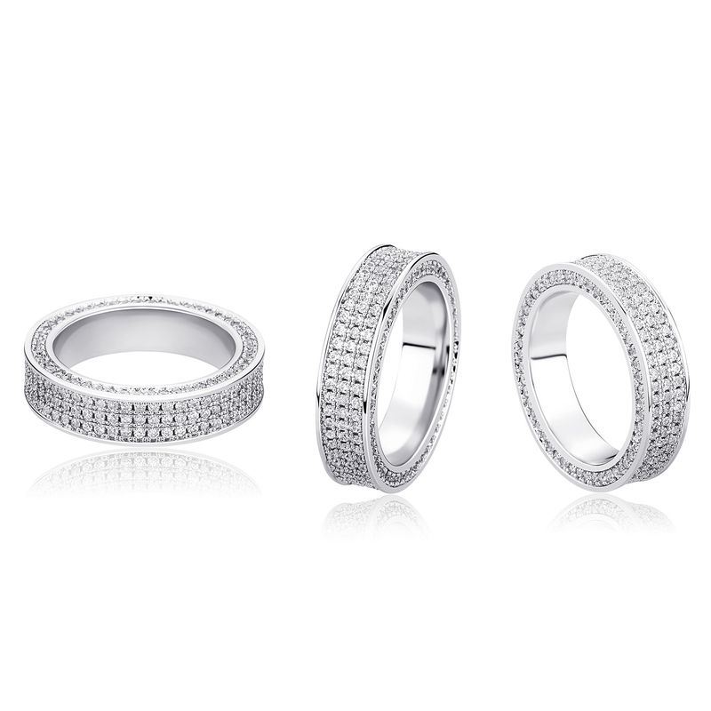 Gioielli da uomo e da donna, anello hip hop con zirconi, design lineare e minimalista, accessorio alla moda per l'uso quotidiano, taglie dalla 7 alla 11._voghion.com