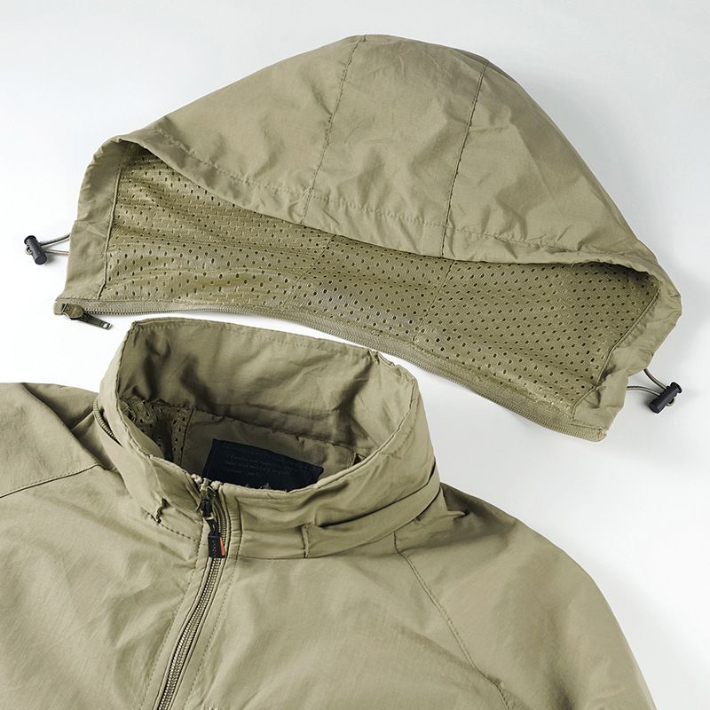İlkbahar ve Sonbahar Erkek Outdoor Ceket Bol Günlük Hızlı Kuruyan Büyük Beden Yürüyüş Rüzgar Geçirmez Su Geçirmez Mont_voghion.com