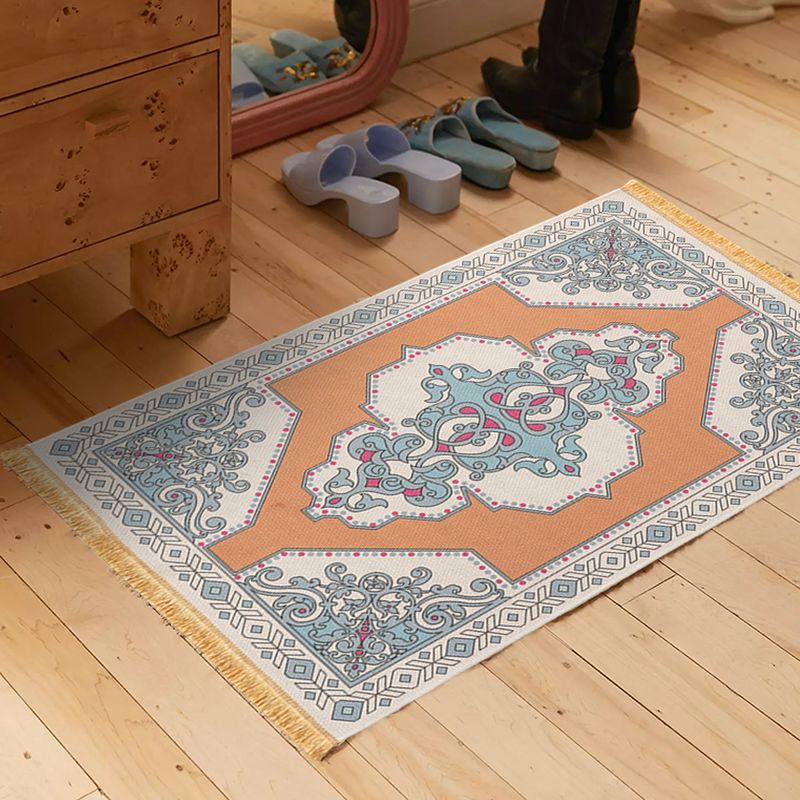 Teppichstoff Baumwollteppich Wohnzimmer Schlafzimmer Fußmatten Küchenfußmatten Flur Badezimmer Türmatten Saugfähige Matten_voghion.com