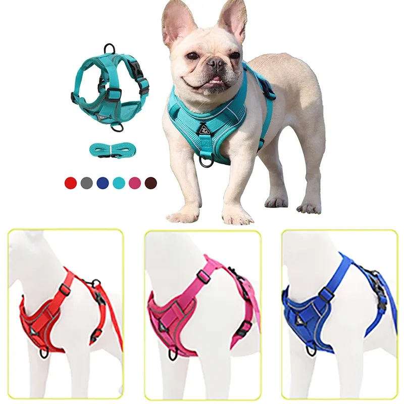 Reflective Walking Leash Pet Training, Adjustable Puppies, Vest For Small Dogs, Chihuahuas, Yorkies, Chest Strap By PawParty Store_voghion.com