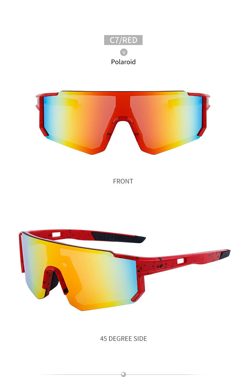 Polarisierte Sonnenbrille mit quadratischem Rahmen für Herren, winddichte Sonnenbrille zum Reiten im Freien_voghion.com