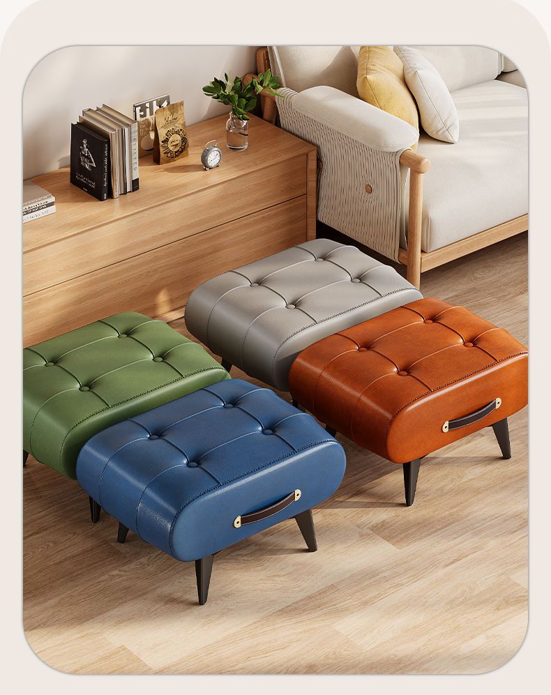 Shoe Changing Stool For Home Entrance, Cushion, Internet Celebrity Footstool, Light Luxury Coffee Table Low Stool, Sofa_voghion.com