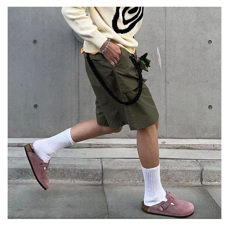 Slip-On High-End Genuine Leather Versatile Lazy Closed-Toe Half Slippers Fashionable Shoes For Women_voghion.com