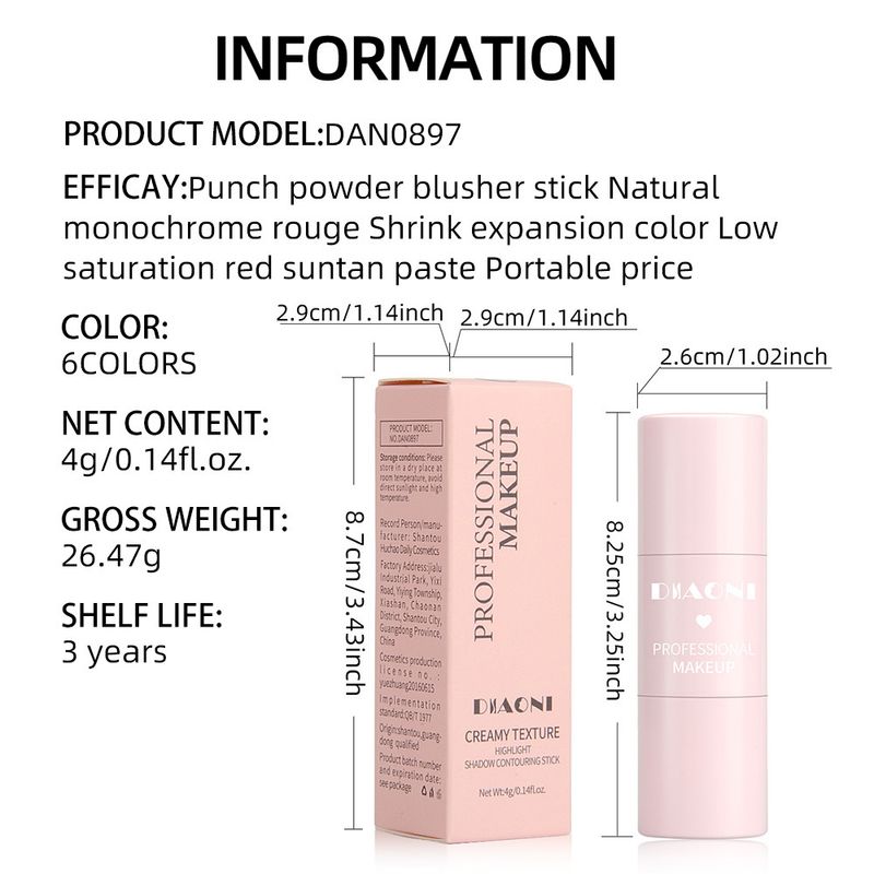 Bronzer & Highlighter Neuer Konturstift Make-up Highlighter-Stift deckt dunkle Augenringe ab Akneflecken hellen Foundation-Stift auf_voghion.com