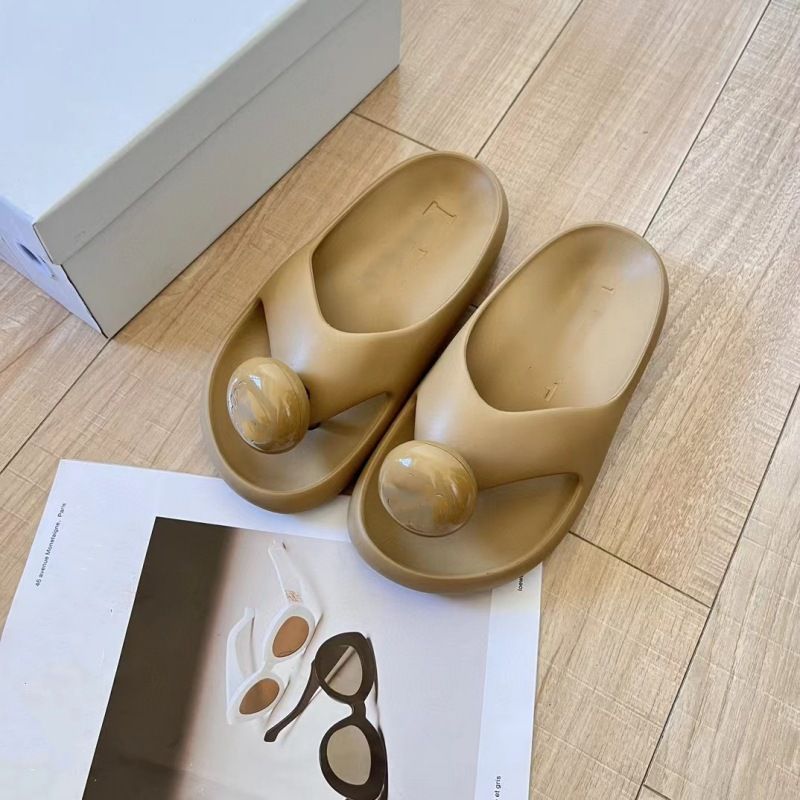 Luo Jia's Flops Lazy Shoes That Can Be Worn On The Outside With Just One Step. Thick Soled Candy Colored Beach Flip_voghion.com