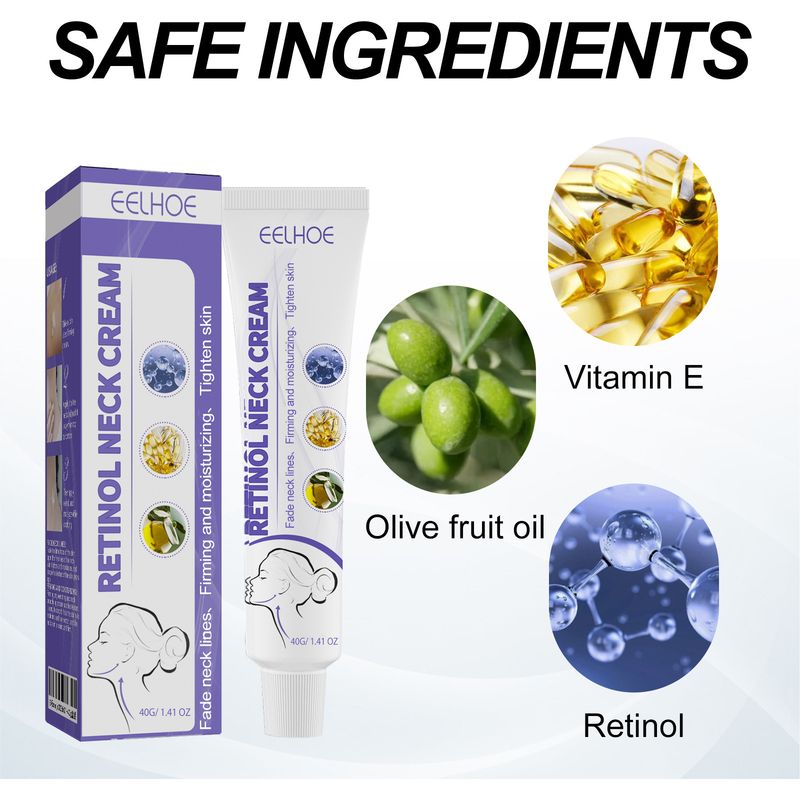 EELHOE Retinol Creme Genopbygger Swan Massage Svækker Linjer Fugter Og Opstrammer Nakkehuden_voghion.com