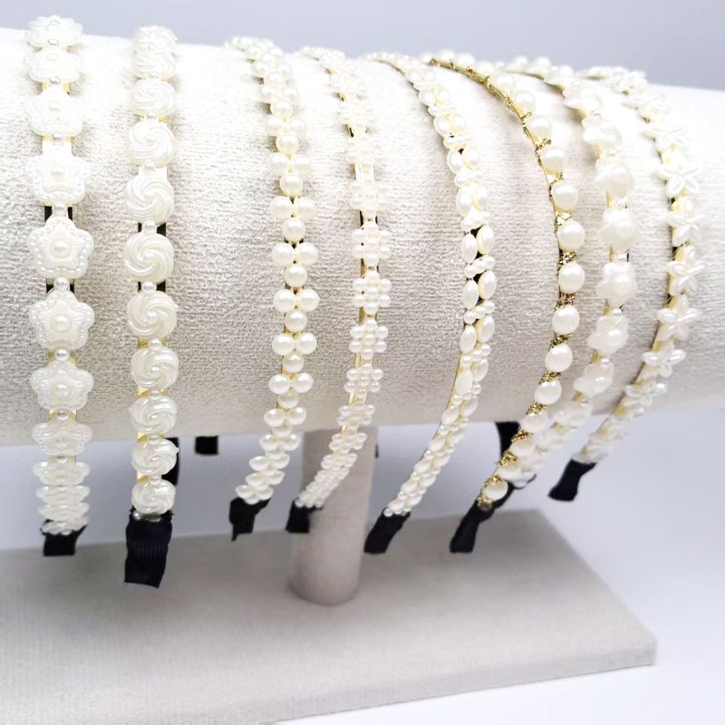 Neue Mode Perle Licht Super Fee Baby Stirnband Handgemachte Fühlen Gebrochen Metall Haar Zubehör Pony Für Frauen_voghion.com