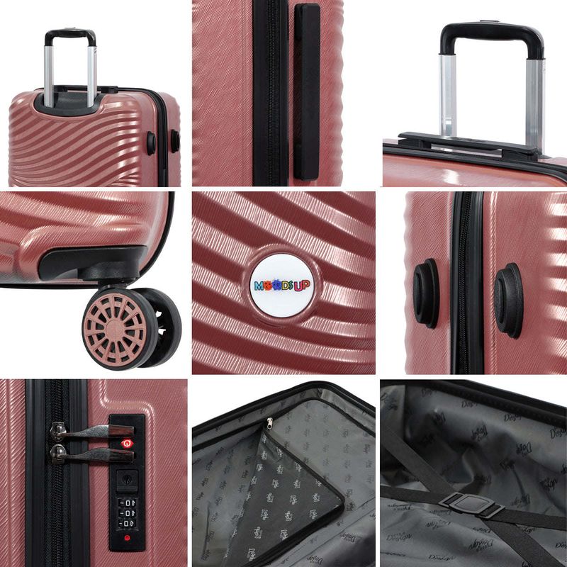 Biggdesign Moods Up Suitcase, Large, Rosegold, 28 Inch_voghion.com