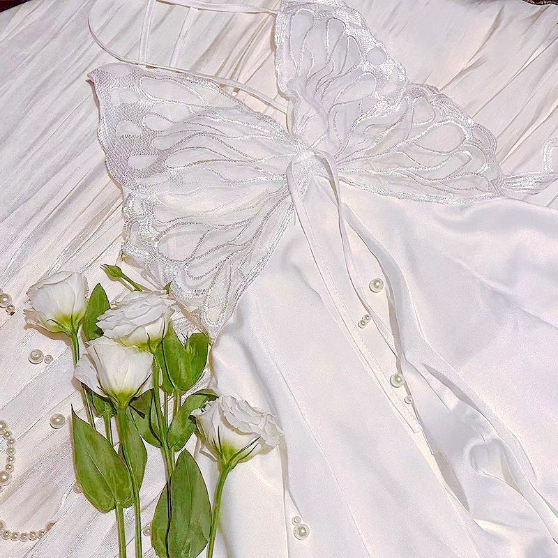 Női Intimates szexi hálóing Pure Desire masnival, mély V-nyakú, pántnélküli pizsama_voghion.com