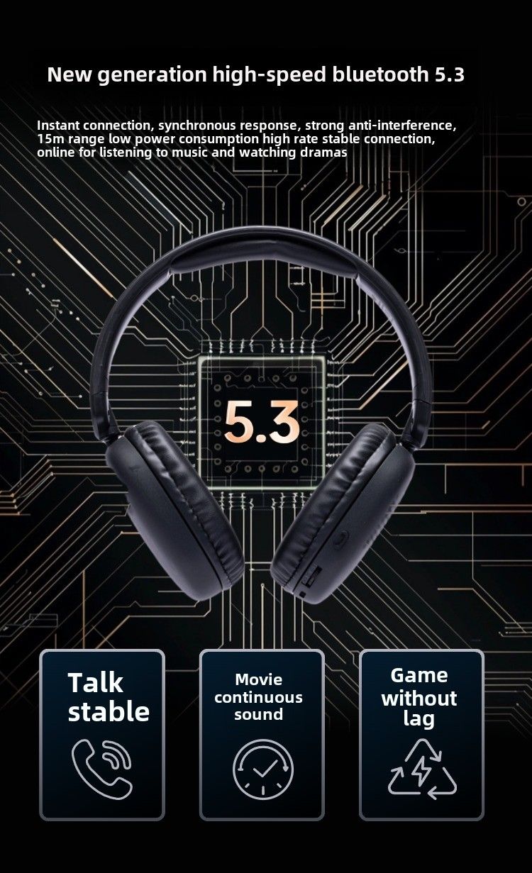 WH280 headset: supports Bluetooth, wired and TFcard playback, charging support, suitable for games, music and other scenarios_voghion.com