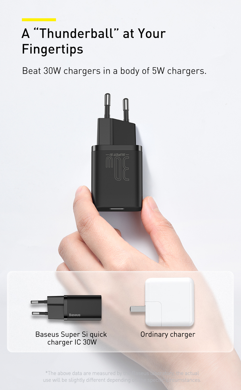 Baseus PD Charger 30W USB Type C Fast Charger QC3.0 USB C Quick Charge 3.0 Dual Port Phone Charge For IPhone 14 13 X Xs Macbook_voghion.com