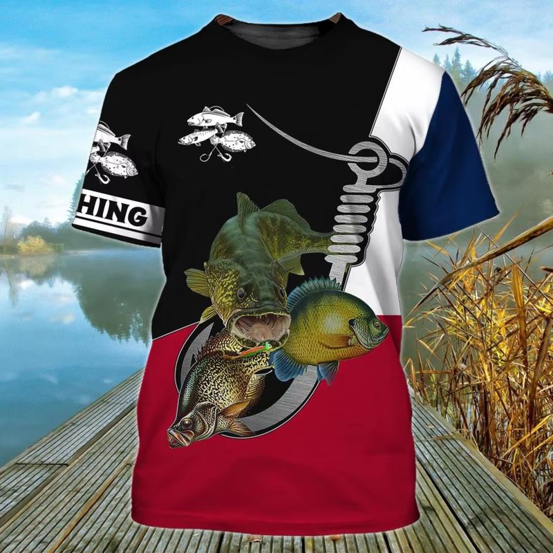 Erkekler İçin Vintage T-Shirt Balıkçılık 3D Baskılı Açık Hava Sporları Kısa Kollu Üst Rahat Erkek T-Shirt Bol Tişört Sokak Giyim Erkek Giyim_voghion.com
