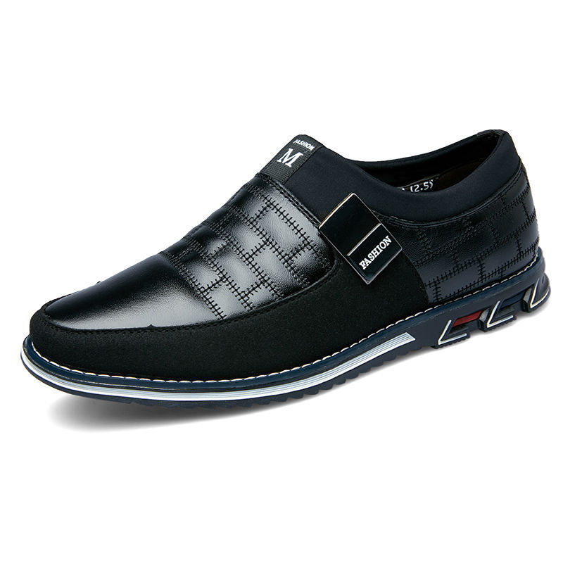 Scarpe da uomo estive, nuove, traspiranti, in pelle, casual, grandi, versatili, alla moda, in edizione coreana._voghion.com