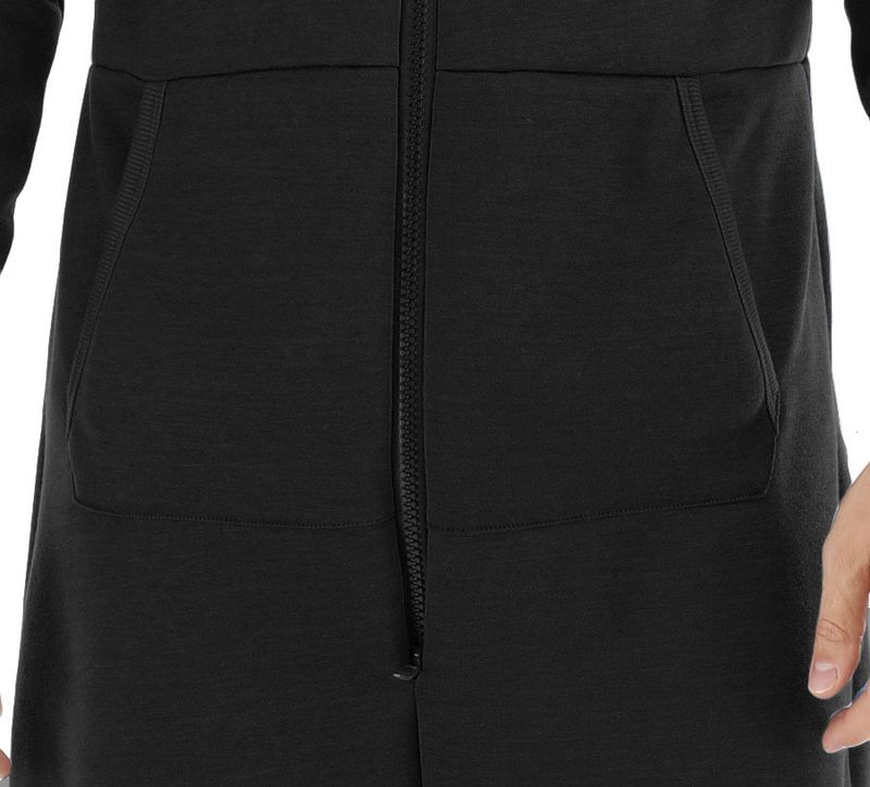 Underwear & Sleepwears Men's Heavyweight Fleece Jumpsuit - Cozy One-Piece Loungewear & Sleepwear For Home Comfort (Green, Black, Royal Blue, S-XXL)_voghion.com