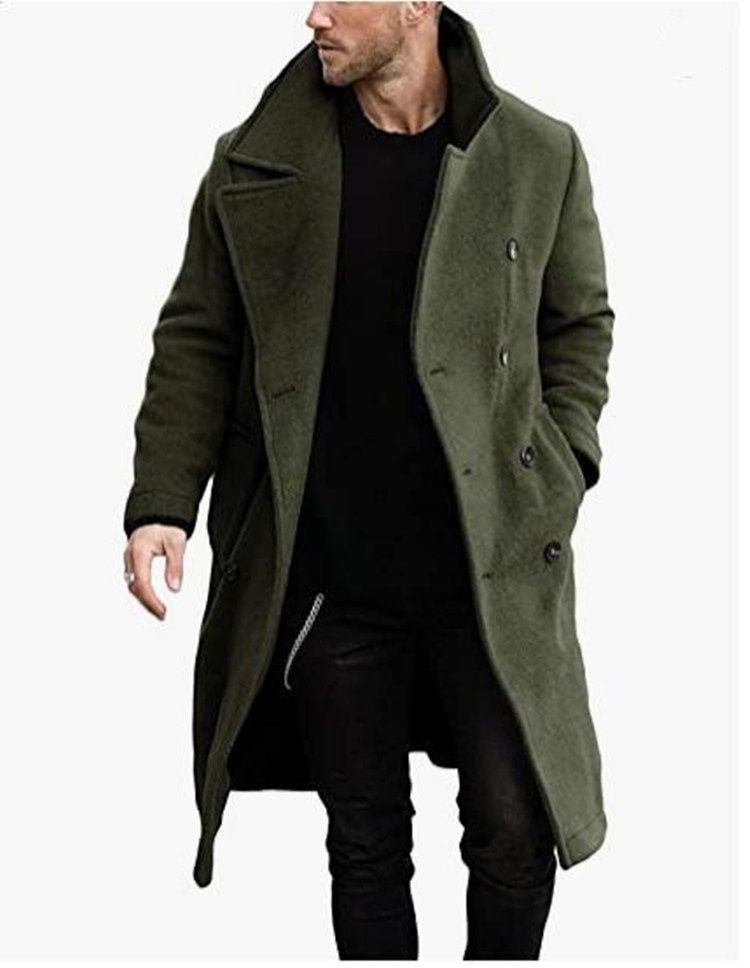Pulse In Stock 23 Autumn Winter Men's Long Style Multi-color Multi-size Woolen Trench Coat European Version_voghion.com