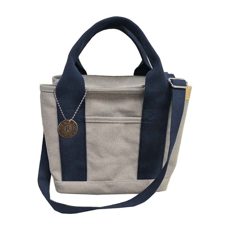 Zipper Shoulder Japanese Rakuten High-end Lunch Handheld 16 An Layer Canvas Women's Bag_voghion.com
