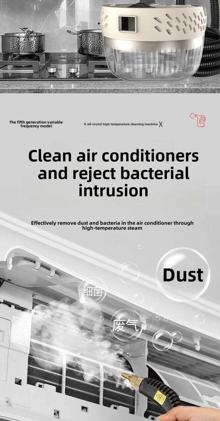 Kõrgtemperatuuriline ja kõrgsurve aurupuhasti köögikliimaseadme õliaurude õli puhastusmasin vannitoa äripuhastusmasin_voghion.com