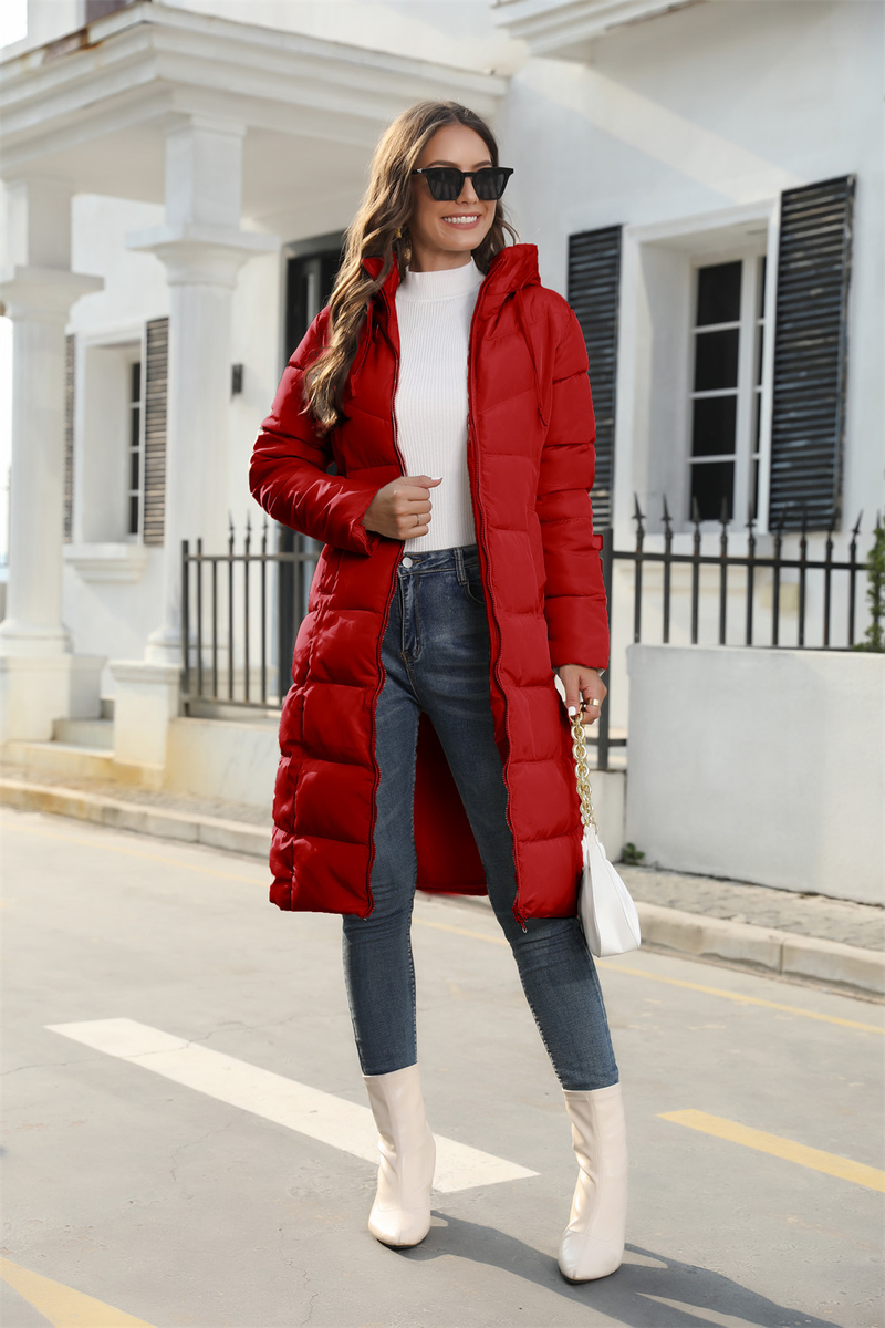 Women's Cotton-padded Coat Women's Mid-length Slim-fitting Cotton-padded Jacket Warm Down-padded Coat Women's Jacket_voghion.com