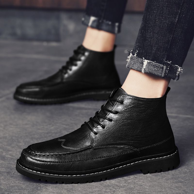 Scarpe da uomo in pelle piccole, casual, alla moda, formali, britanniche, primavera 2023, versione coreana_voghion.com