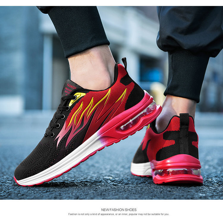 Men's Flame Cushion Running Shoes - Lightweight & Breathable With Soft Sole For Maximum Comfort (Trend Shock Absorption Gym & Jogging)_voghion.com