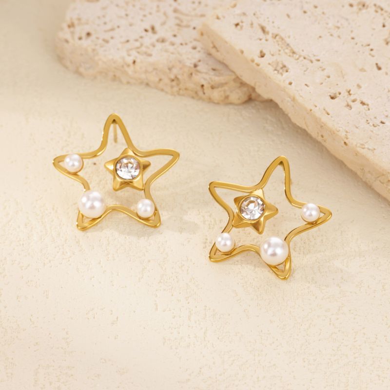 Retro Ethnic Bohemian Vacation Beach Kreative Einfache Mode Pentagramm Ohrringe Damen Süßes Und Kühles Temperament Vielseitige Ohrringe_voghion.com