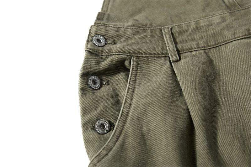 Men's Clothing Retro High Street Functional Style Jeans With Pleats And Multiple Pockets, Niche Design, Unisex Style, Floor Length Overalls_voghion.com