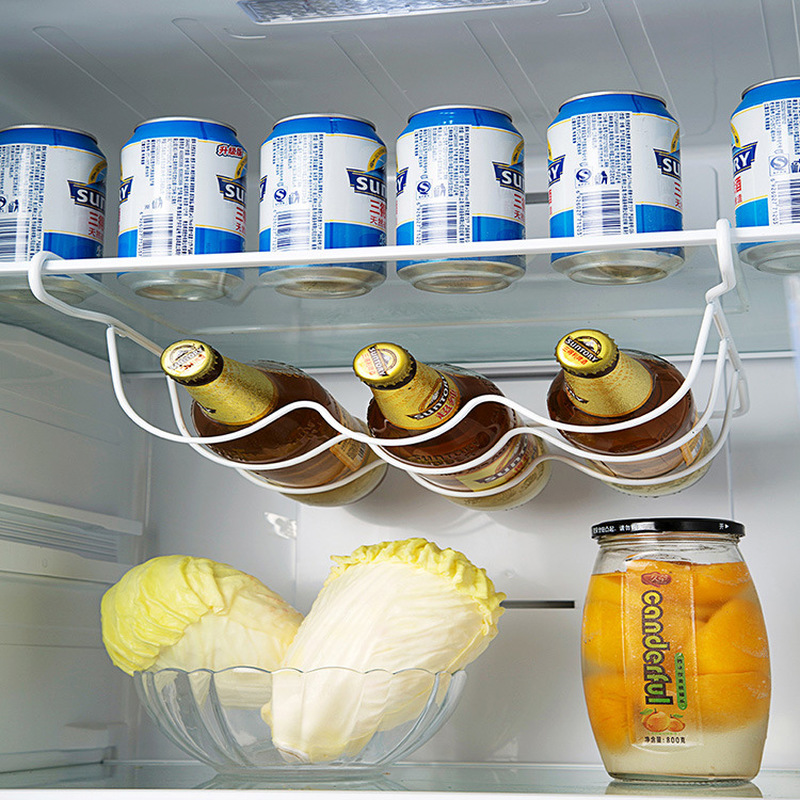 Refrigerator Kitchen Rack Shelf Can Beer Wine Bottle Holder Rack Organizer Kitchen Storage Fridge Organizer Shelves_voghion.com