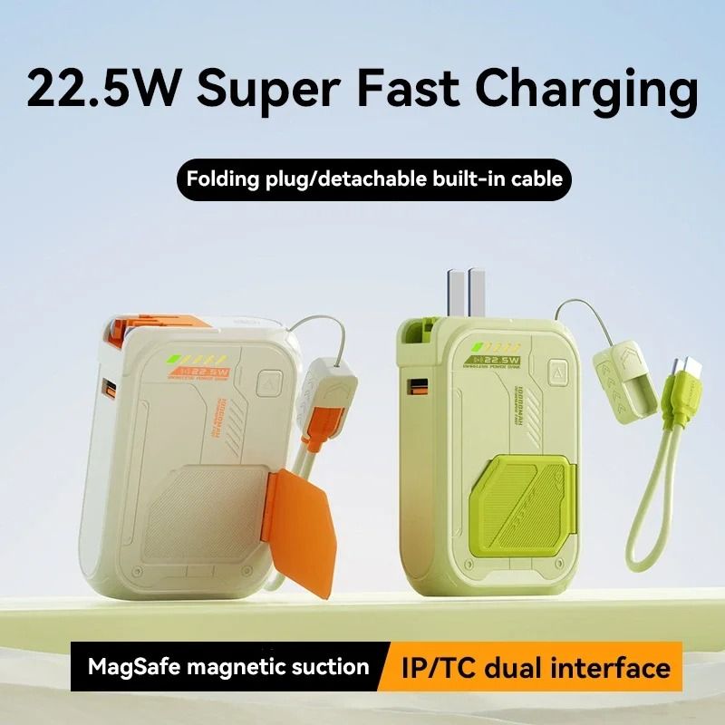 80000 MAh Tragbare Magnetbank PD20W Schnelllade-Mobilstromversorgung mit AC-Steckerladegerät für iPhone Samsung Xiaomi_voghion.com