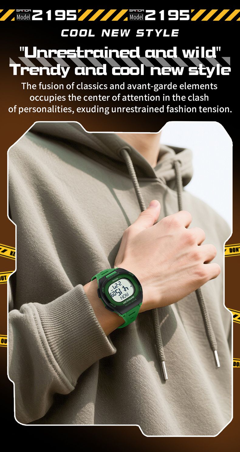 Orologio sportivo digitale da uomo e da donna con sveglia, impermeabile, multifunzione, retroilluminazione a LED, cronometro, timer per il conto alla rovescia, design leggero e di lusso_voghion.com