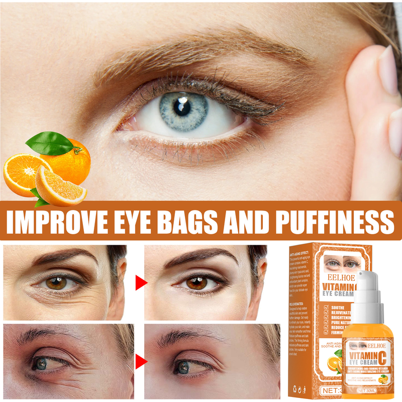 la crème VC eye revitalise et hydrate la peau du contour des yeux, hydrate les rides et hydrate les zones sombres,_voghion.com
