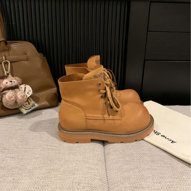 Full Cowhide High-Quality Martin For Women, New Autumn And Winter Leather Soft Sole Women's Short Boots, Work Boots_voghion.com