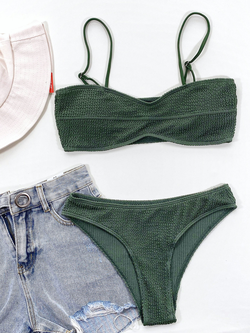 Maillot de bain extérieur couleur unie bikini sexy maillot de bain une pièce pour femme_voghion.com