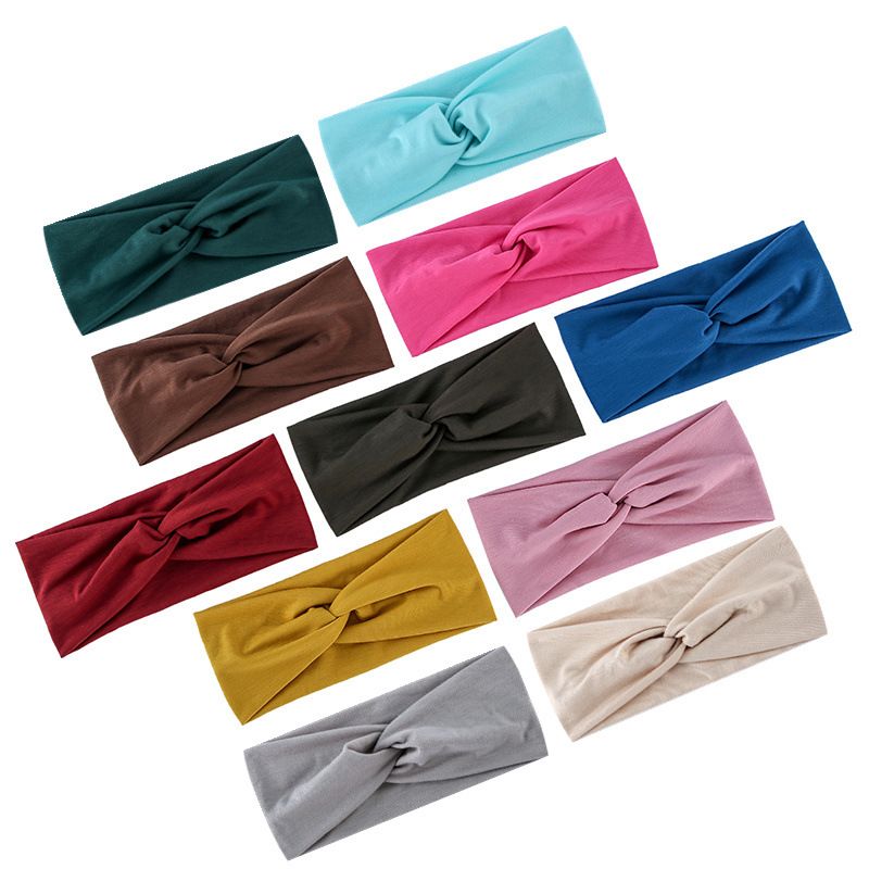 Fascia per capelli da yoga elastica antiscivolo ampia color caramello per esercizi da corsa che assorbe il sudore_voghion.com