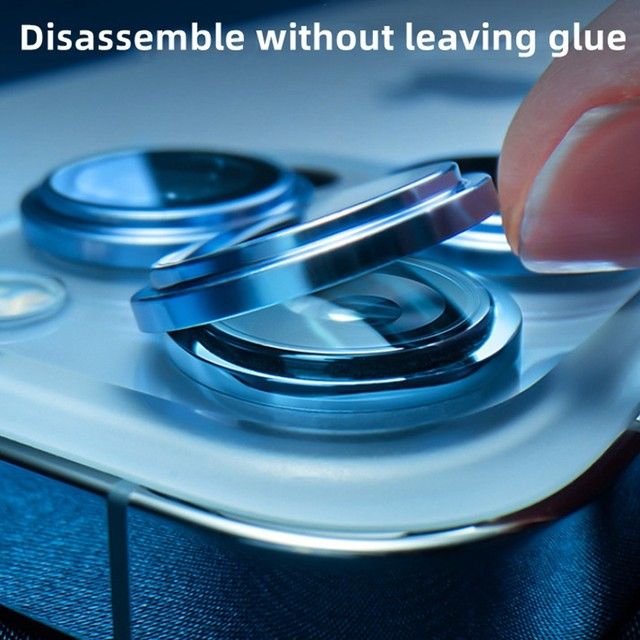 Metallkameraobjektivschutz für iPhone 14 Pro Max, gehärtetes Glas, Metallring auf der hinteren Objektivabdeckung des iPhone 13 12 11, Schutzfolie_voghion.com