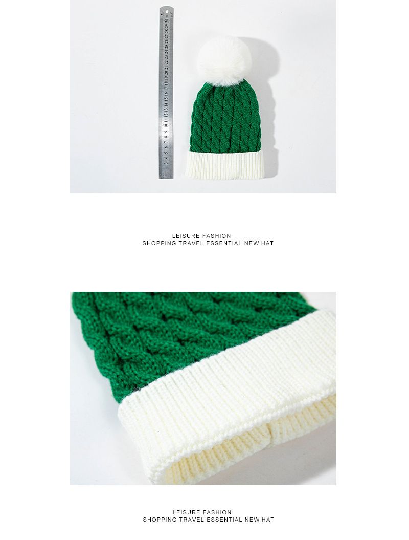 Gorro navideño Gorro navideño infantil Gorro de lana de punto navideño lindo y cálido para otoño e invierno_voghion.com