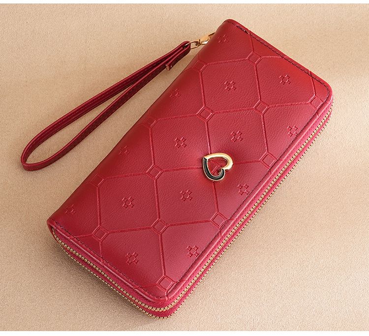 Damen Handtasche Umhängetasche Geldbörse Mädchen Lange Doppelreißverschluss Geldbörse Mode Große Kapazität Handtasche Frauen_voghion.com