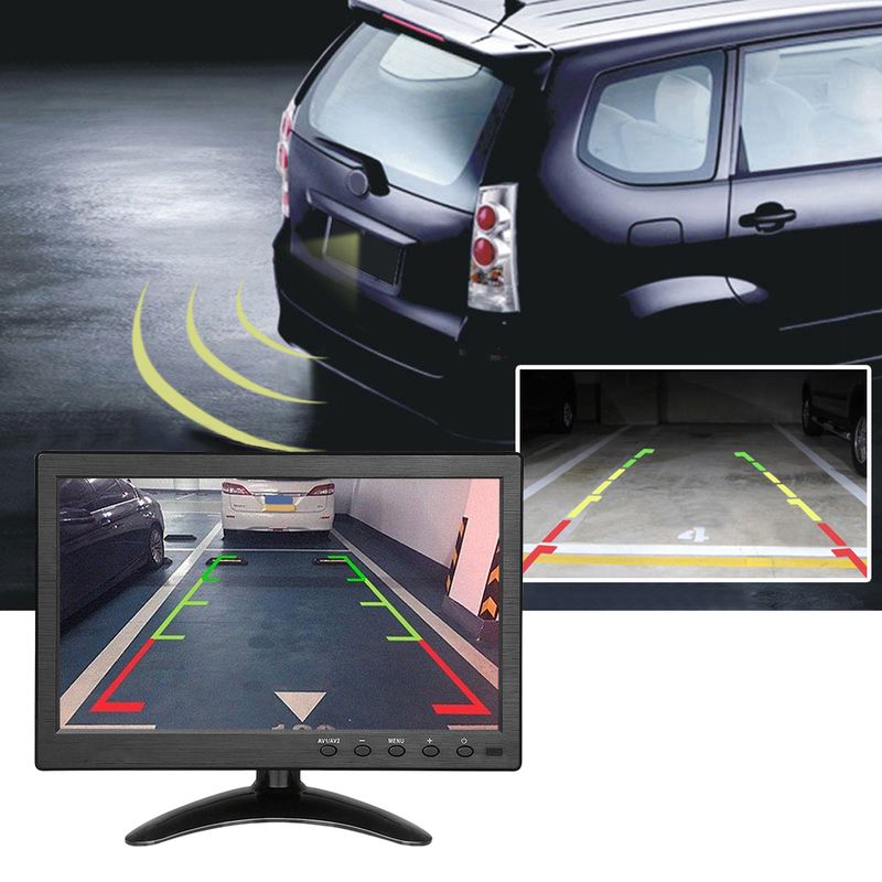 Monitor secondario per telecamera di backup USB BNC con schermo LCD a colori da 10,1 pollici compatibile con HDMI con ingresso AV VGA per TV e computer_voghion.com