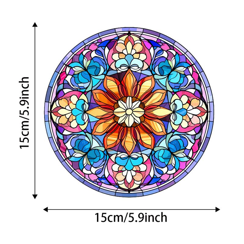 Mazzi di fiori, ciondolo per la casa Suncatcher in acrilico stampato su entrambi i lati, catena e ventosa per la consegna_voghion.com