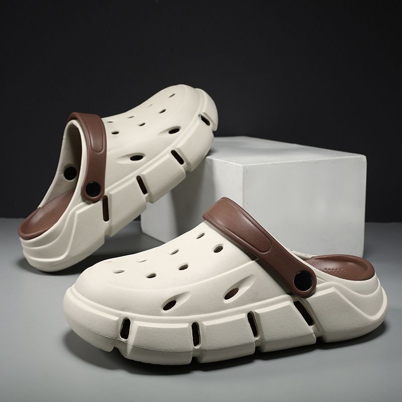 Unschlagbare Qualität 2024 Perforierte Schuhe, Trendy Herren Sommer Hausschuhe, Paar Outdoor Dicke Sohlen Mit Einem Gefühl Von Kot, Coole Hausschuhe_voghion.com