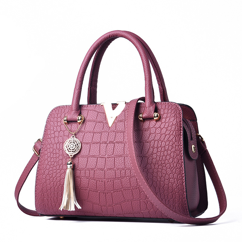 Sac à main motif Crocodile pour femmes, sac à main atmosphérique pour mère d'âge moyen, à la mode, nouvelle collection 2024_voghion.com