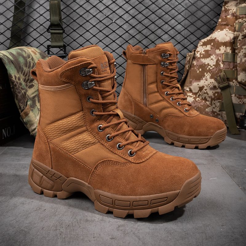 Combat Boots For Men, Outdoor Hiking And Mountaineering Boots For Men, Tactical Boots For Men, High Top Desert Boots For Men, Field Boots For Men_voghion.com