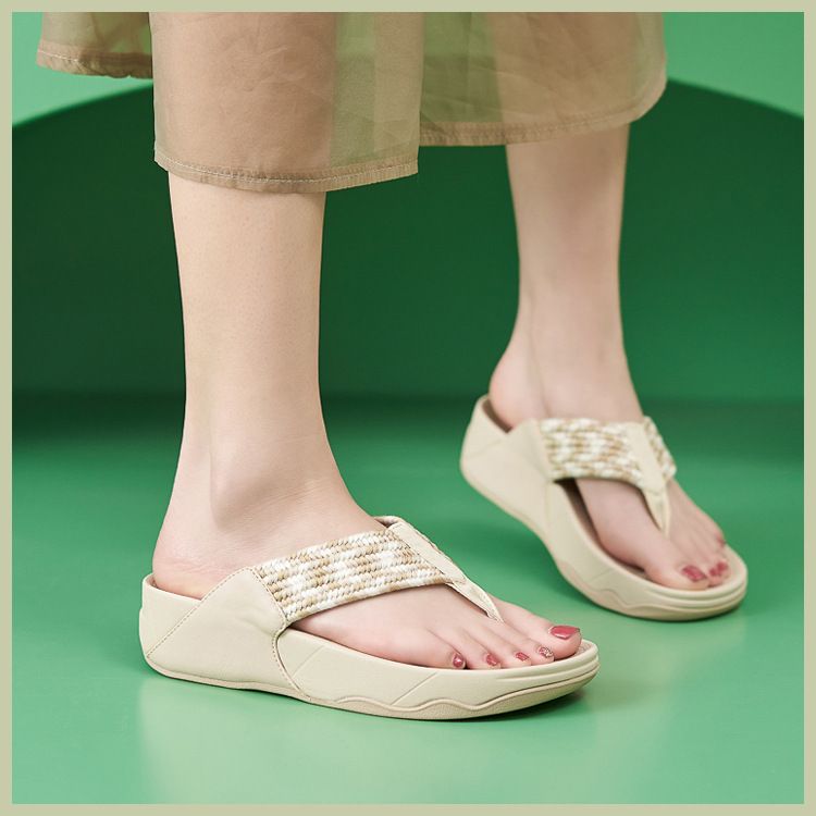 987-42024 Nya sommarsandaler Damernas lätta sportstil Bekvämt gummiband Stora tofflor med tjock botten_voghion.com