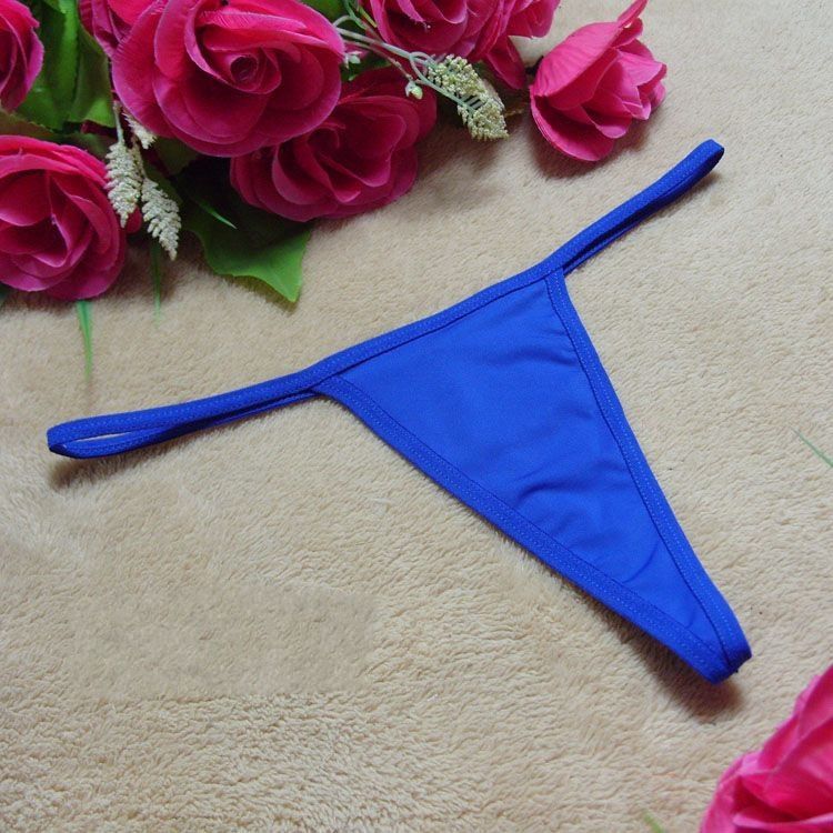 Sexy Lingerie Women's Thong Panties Temptation See-through Simple Low Waist Breathable Triangle T-Pants_voghion.com