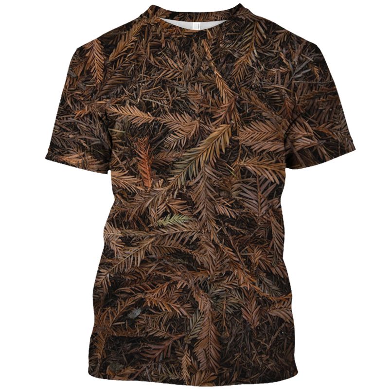 Outdoor Camouflage Jungle Camo Sommer Herren T-Shirt Lustiges O-Ausschnitt Schnelltrocknend Lose Jagd Tough Guy Persönlichkeit Kurzarm Top_voghion.com