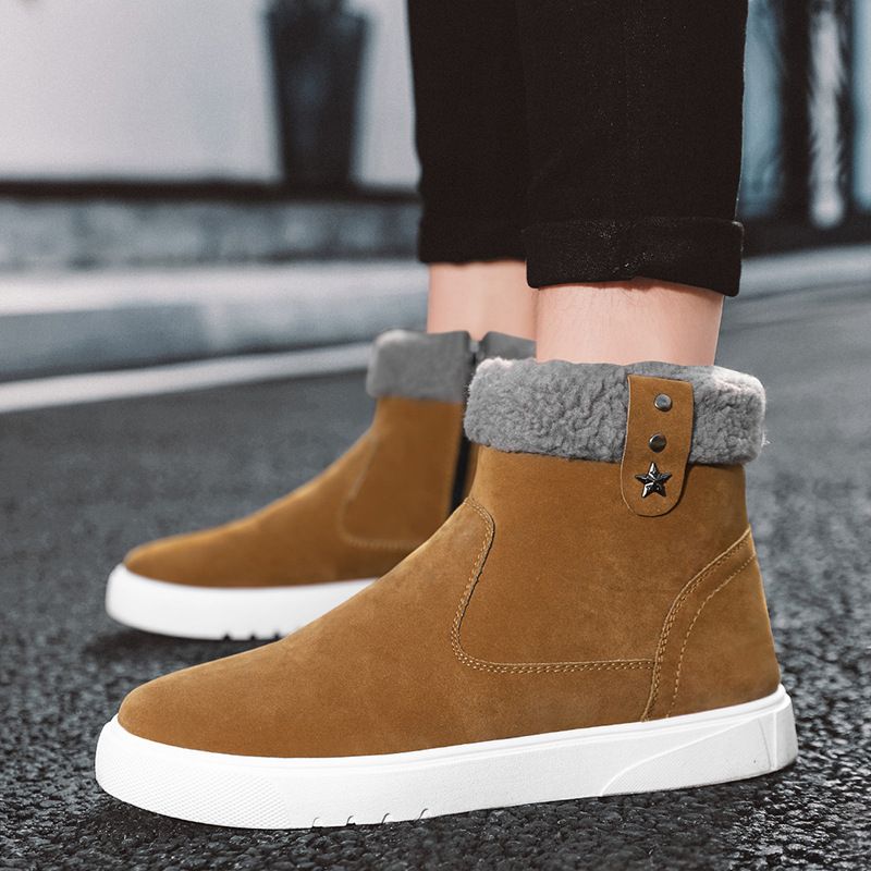 Winter Schneestiefel Warme Baumwollschuhe Mode Baumwollstiefel Herrenschuhe_voghion.com