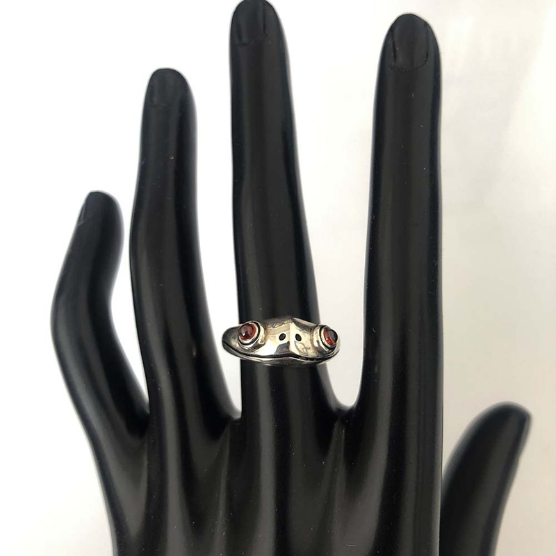 Mode Groda Padda Djur för Kvinnor Män Konstnärlig Design Retro Öppning Anpassningsbar Unisex Kvinnliga Statement Ringar Sier Färg Gåva_voghion.com