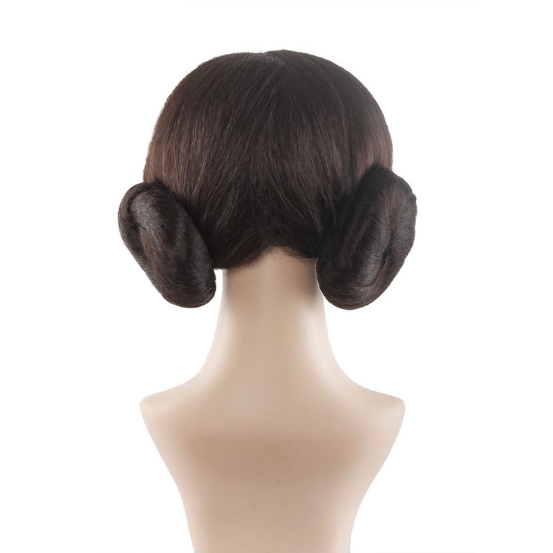 Star Wars Einteiliges Haarpaket Prinzessin Leia Cosplay Perücke Braun Doppelt Gehärtetes Kugelkopf Halloween Perücke_voghion.com