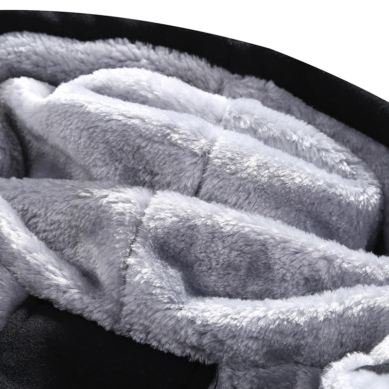 Plüschiger und dicker übergroßer Herren-Kapuzenpullover mit lässiger Mode und Sport-Strickjacke und Reißverschluss für den Winter, dickes Isolationsset_voghion.com