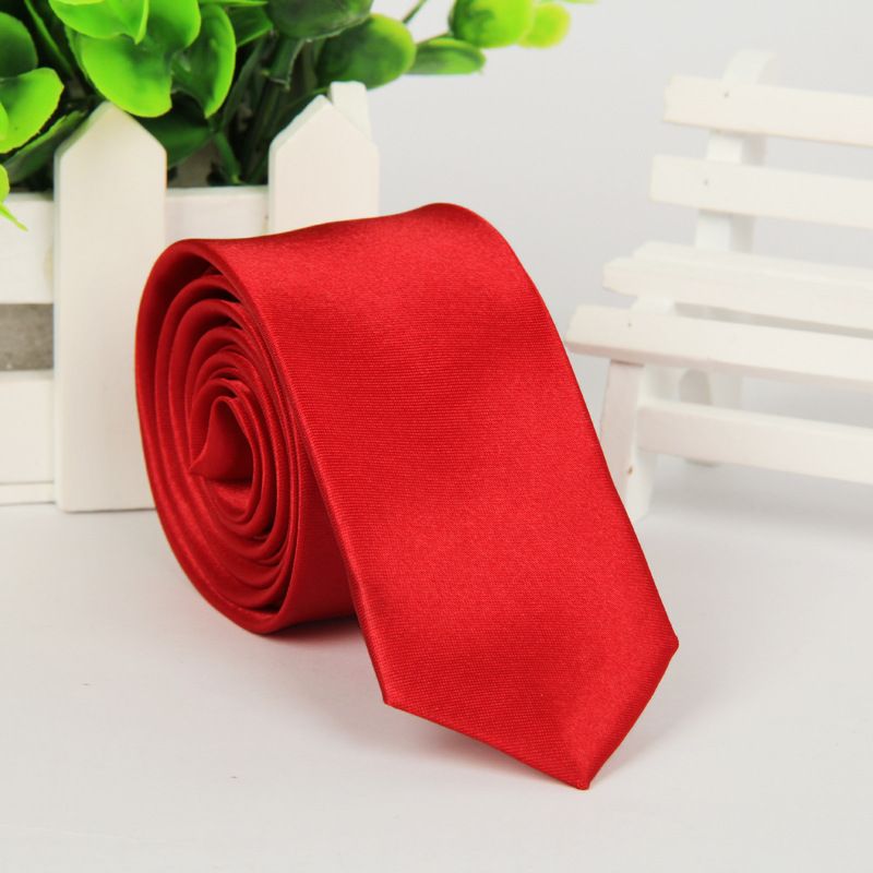 New Men's 5cm Solid Color Narrow Hand-tied For Men Business Casual Group Tie Custom Wholesale_voghion.com