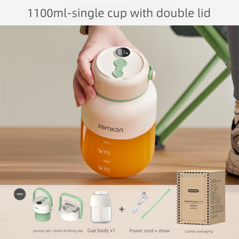 German Portable Juicer - Zeon Electric Fully Automatic, Compact Juicing Cup For Fresh Juice On The Go_voghion.com